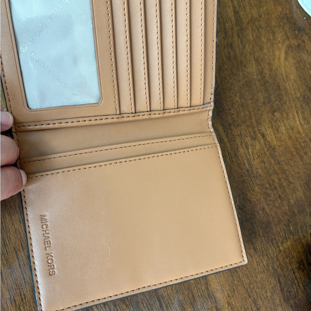 Michael Kors passport logo wallet in brown - Picture 3 of 7